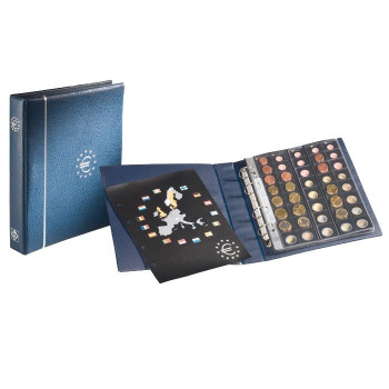 Album Numismatique pour Euros, OPTIMA, bleu - 336883 - LEUCHTTURM