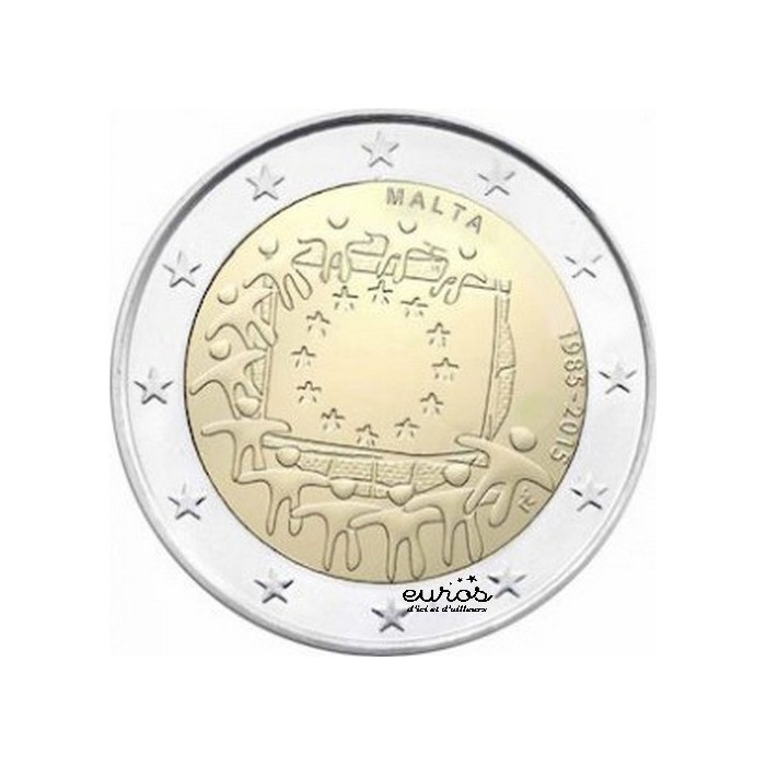 2 euros MALTE 2015 - 30ème anniversaire du drapeau européen