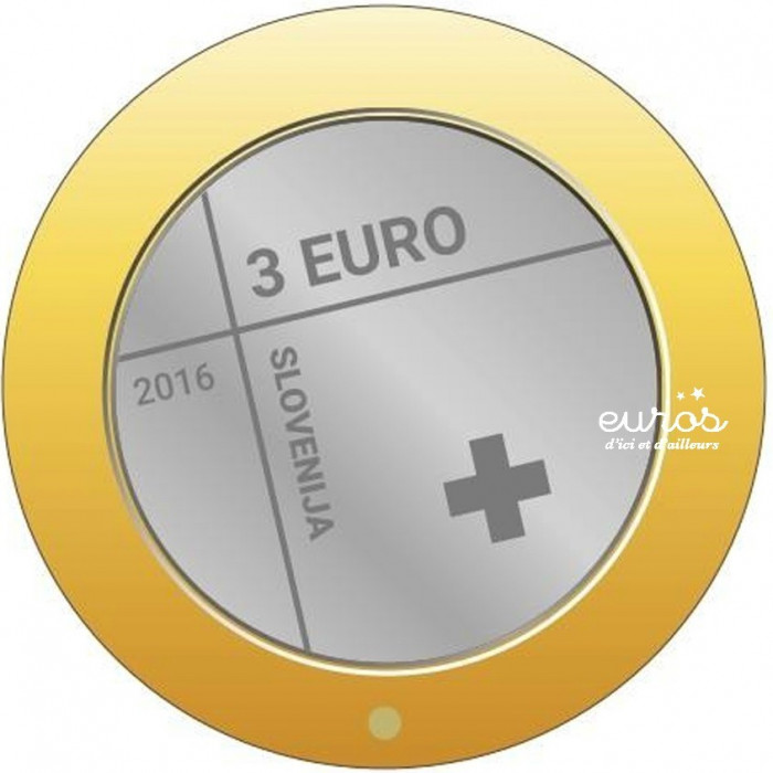 3 euros Slovénie 2016 - 150ème anniversaire de la Croix Rouge Slovène - UNC