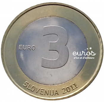 3 euros commémorative SLOVENIE 2011 - 20ème anniversaire de l'indépendance de la Slovénie