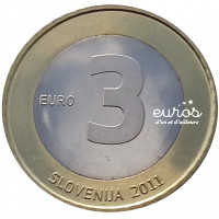 3 euros commémorative SLOVENIE 2011 - 20ème anniversaire de l'indépendance de la Slovénie