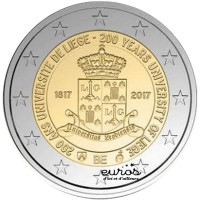 Pièce de 2 euros Belgique 2017 - 200 ans de l'Université de Liège - UNC