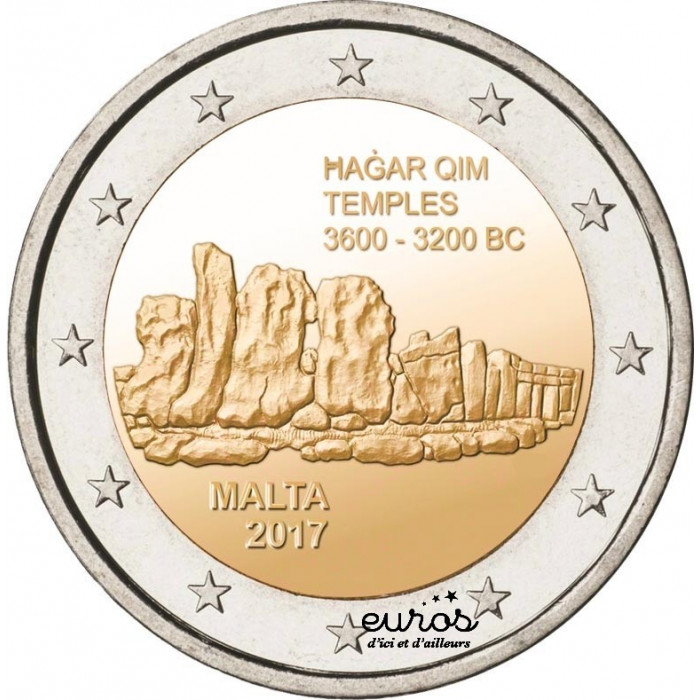 2 euros commémorative MALTE 2017 - Hagar Qim