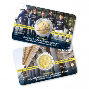 Coincard 2 euros Belgique 2017 - 200 ans de l'Université de Ghent