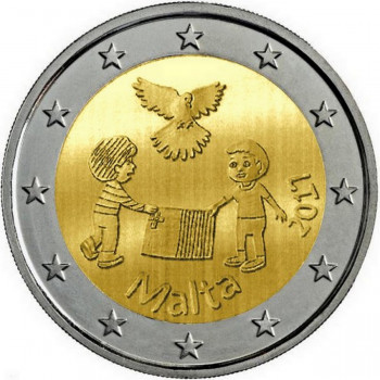 2 euros commémorative MALTE 2017 - La Paix - UNC