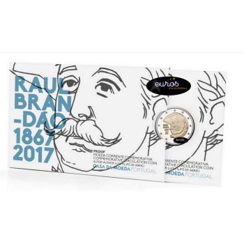 Pièce de 2 euros commémorative PORTUGAL 2017 - Raùl Brandão - Belle Epreuve