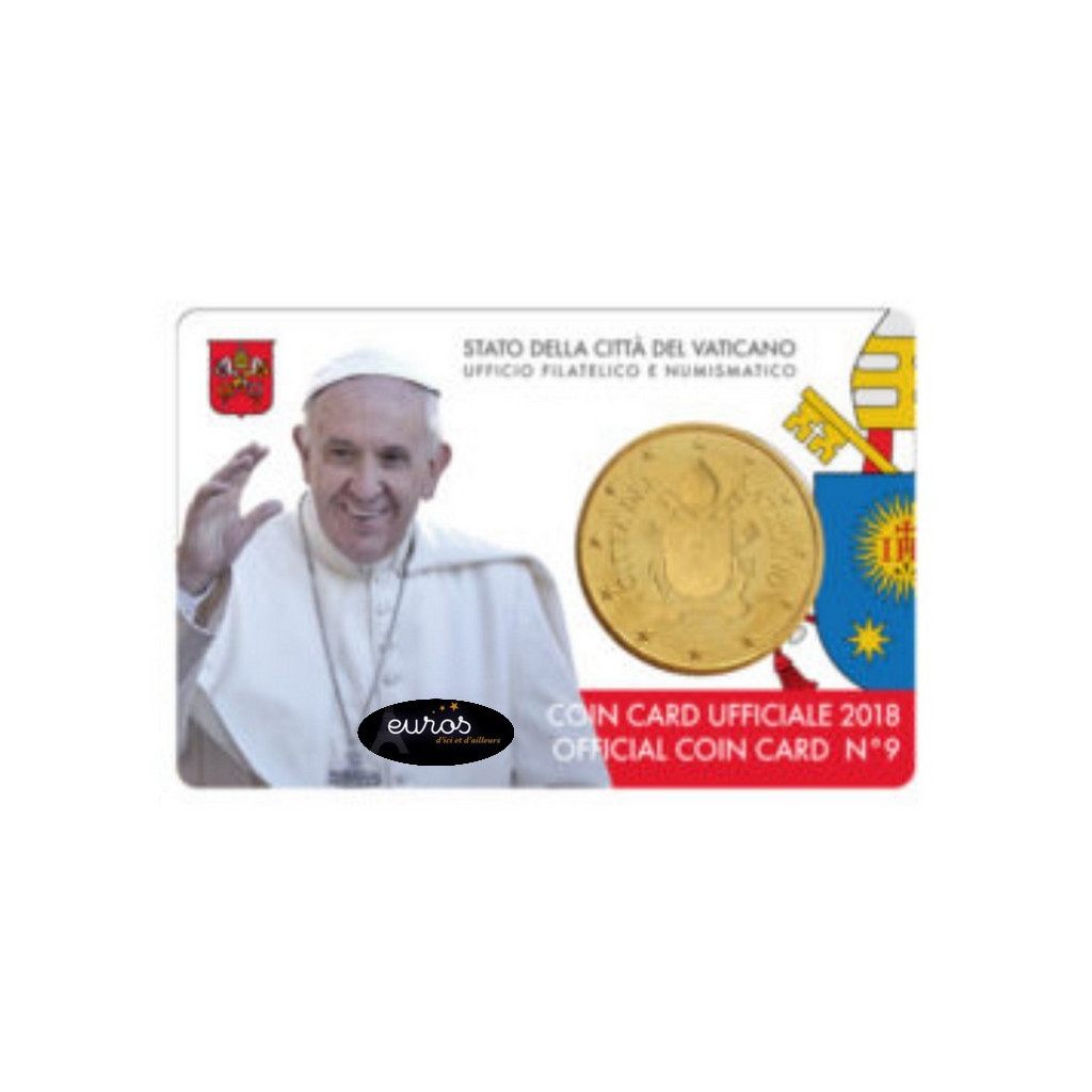 Coincard 0,50€ BU VATICAN 2018 n°9 - Le Saint Père
