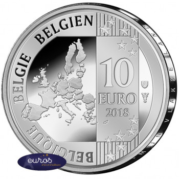 Pièce 10 euros BELGIQUE 2018 - Jacques Brel - Argent 925 ‰