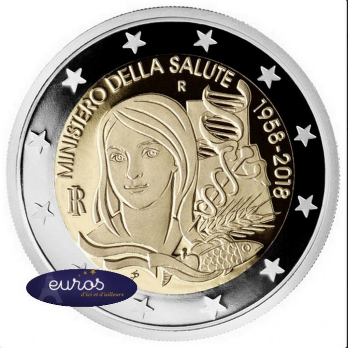 2 euros commémorative ITALIE 2018 - Ministère de la Santé - UNC