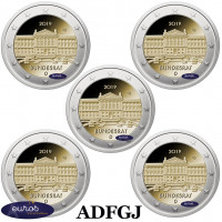 5 x 2 euros commémoratives ALLEMAGNE 2019 - 70ème anniversaire du Bundesrat allemand - ADFGJ