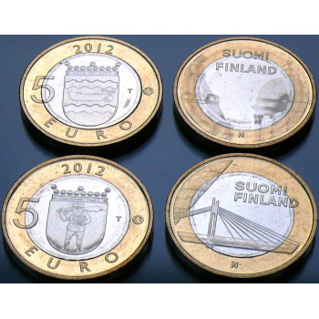 2 x 5 euros Finlande 2012
