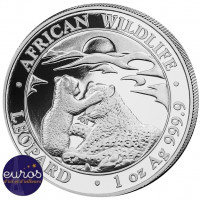 SOMALIE 2019 - 100 Shillings - 1 oz argent - Leopard, la Faune Africaine