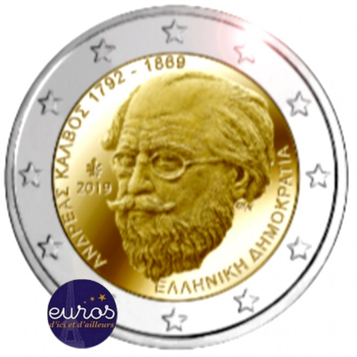 2 euros commémorative GRECE 2019 - Andreas KALVOS - UNC