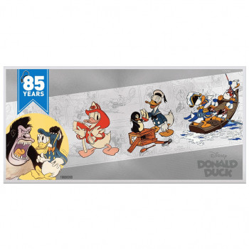 NIUE 2019 - 1$ NZD Donald Duck™ - Disney™ - Billet en argent pur + présentoir