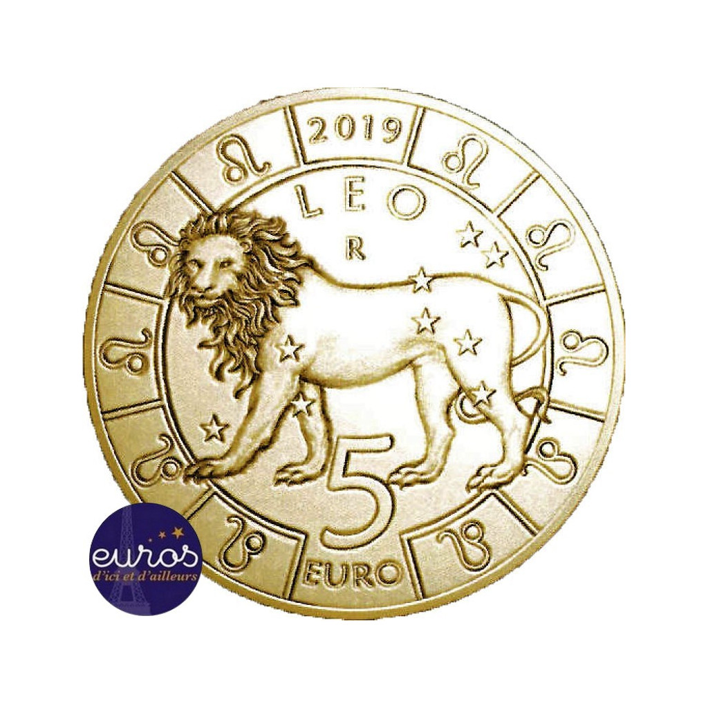 5 euros commémorative SAINT MARIN 2019 - Horoscope -  Lion - 5/12