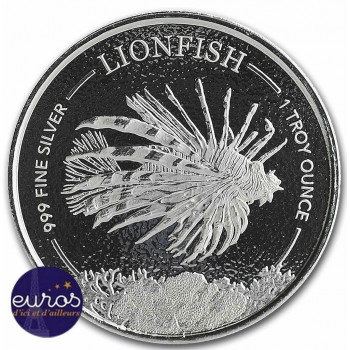 ILE de la BARBADE 2019 - 1$ BBD - Poisson Lion (Lionfish) - 1oz argent - Bullion