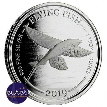 ILE de la BARBADE 2019 - 1$ BBD - Le Poisson Volant (Flying Fish) - 1oz argent - Bullion