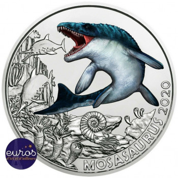 3 euros AUTRICHE 2020 - Mosasaurus - Série Dinosaures (2/12)