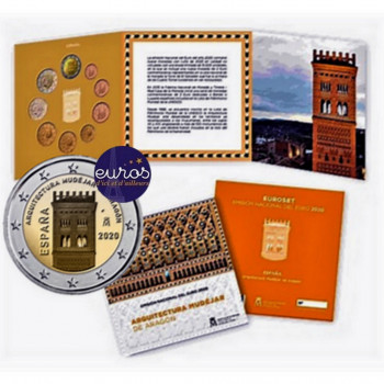 Set BU ESPAGNE 2020 - Série 1 cent à 2 euros + 2 euros commémorative Aragon