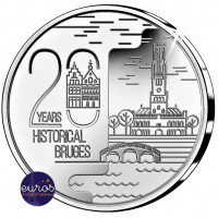 20 euros BELGIQUE 2020 - Bruges, Centre Ville Historique - Argent 925‰