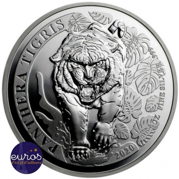 LAOS 2020 - 500KIP - Le Tigre - 1oz argent 999,9 ‰ - Bullion