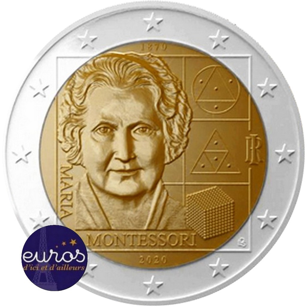 2 euros commémorative ITALIE 2020 - Maria Montessori - UNC