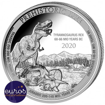CONGO 2020 - Le T-Rex - La Vie Préhistorique - 1oz argent (1)