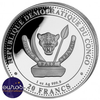 CONGO 2020 - Le T-Rex - La Vie Préhistorique - 1oz argent (1)