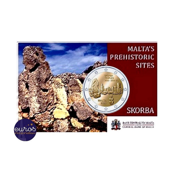 Coincard 2 euros commémorative MALTE 2020 - Skorda - Mintmark MdP - UNC