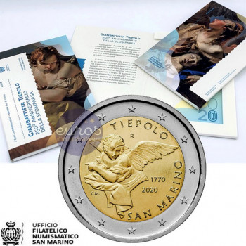 2 euros commémorative SAINT MARIN 2020 - Giambattista Tiepolo - BU