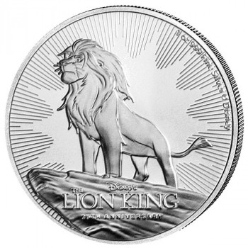 Avers de la pièce de NIUE 2019 - 2$ NZD Le Roi Lion™ 1oz argent - Disney™ (1)