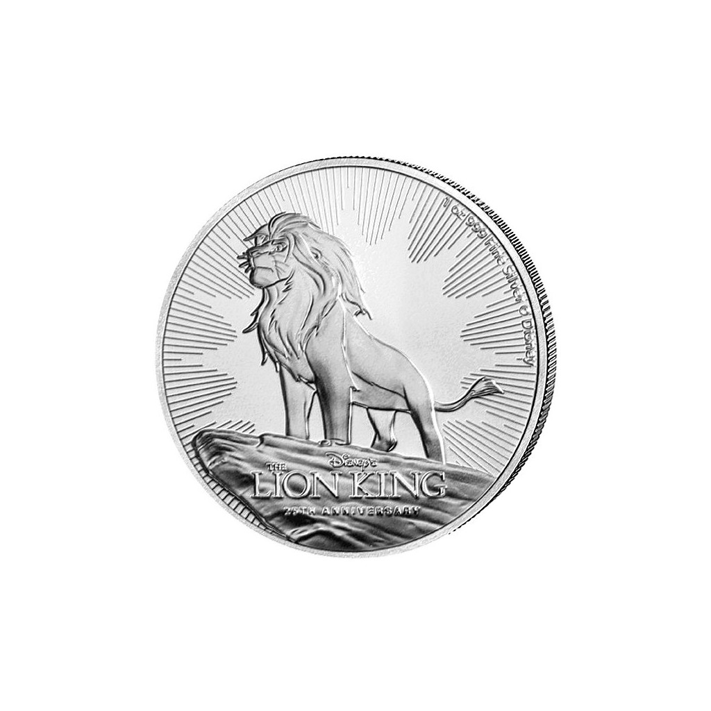 Avers de la pièce de NIUE 2019 - 2$ NZD Le Roi Lion™ 1oz argent - Disney™ (1)