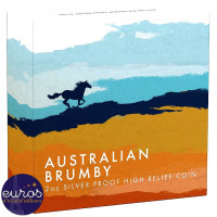 AUSTRALIE 2020 - 2$ AUD - Brumby australien - 2oz argent - Haut Relief, Belle Epreuve