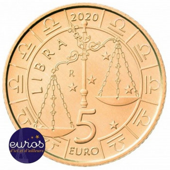 5 euros commémorative SAINT MARIN 2020 - Horoscope - Balance - 7/12