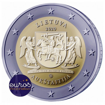 Rouleau 25 x 2 euros commémoratives LITUANIE 2020 - Aukštaitija - Régions Ethnographiques Lituaniennes - UNC