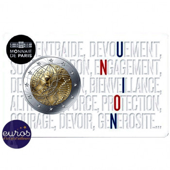 Coincard 2 euros commémorative FRANCE 2020 - Union - Brillant Universel