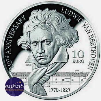 10 euros MALTE 2020 - Ludwig Van Beethoven - Argent 925‰ - Belle Épreuve