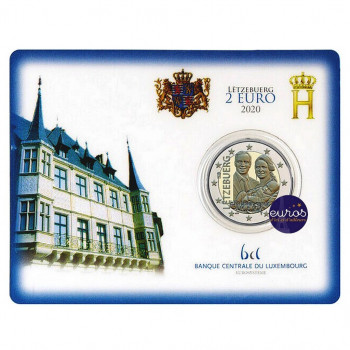 Coincard 2 euros BU Luxembourg 2020 - Naissance du Prince Charles - Mintmark Pont St Selve