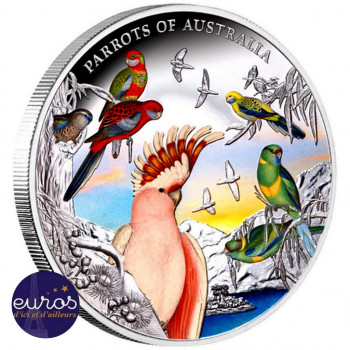 NIUE 2021 - 10$ NZD - Australian's Parrots - 5oz Silver 999.99‰ - Colour - Proof