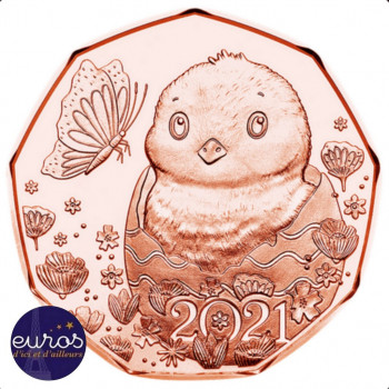 5 euros AUTRICHE 2021 - Pâques, Un Petit Miracle - Cuivre