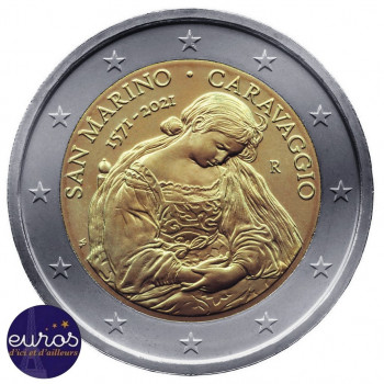 2 euros commémorative SAINT MARIN 2021 - Naissance de Caravage - BU