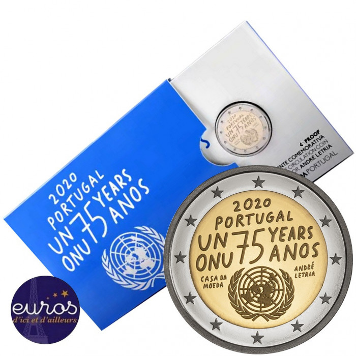 2 euros commémorative PORTUGAL 2020 - Nations Unies - Belle Epreuve