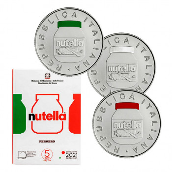 Triptyque 5 euros ITALIE 2021 - Excellence Italienne : NUTELLA® - Argent 925‰
