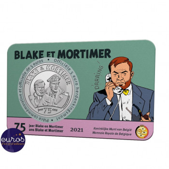 Coincard 5 euros BELGIQUE 2021 - Blake et Mortimer - Version relief