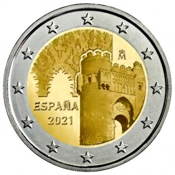 2 euros commémorative ESPAGNE 2021 - Puerta Toledo - UNESCO - Belle Epreuve