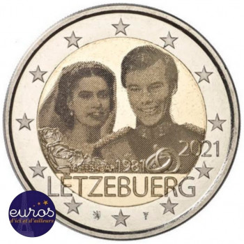 2 euros commémorative LUXEMBOURG 2021 - 40ème anniversaire Mariage - Version Photo - UNC