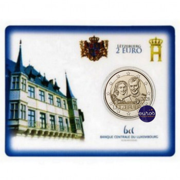 Coincard 2 euros BU Luxembourg 2021 - 40ème anniversaire Mariage - Mintmark Pont St Selve