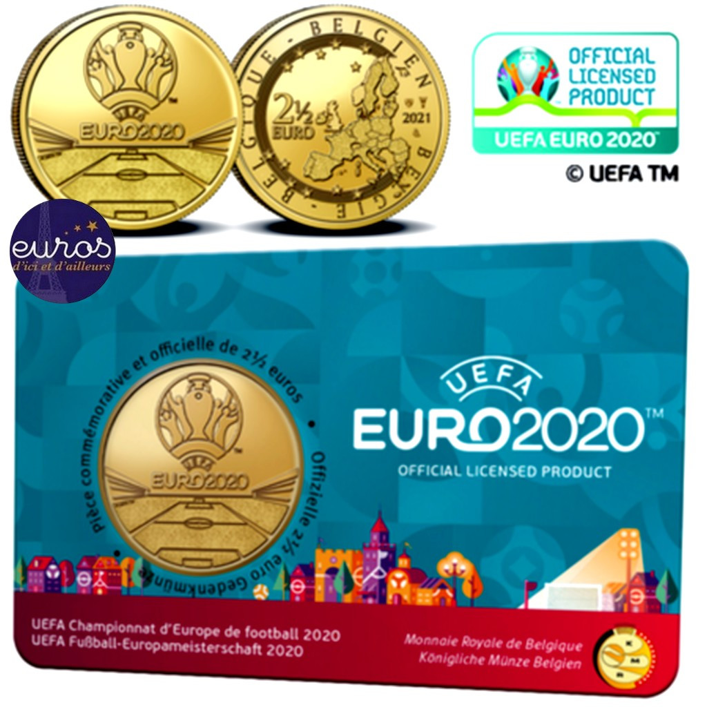 Coincard FL 2,5 euros BELGIQUE 2021 - UEFA™ EURO 2020 - BU