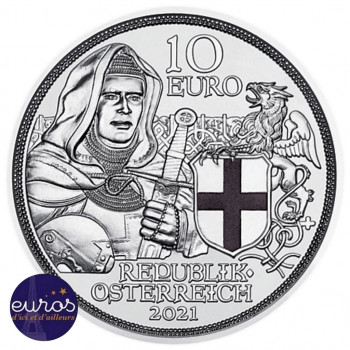 10 euros commémorative AUTRICHE 2021 - Chevalerie - Fraternité - Argent - Belle Épreuve