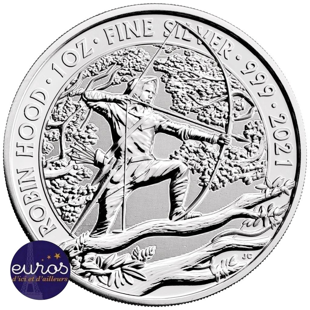 GRANDE-BRETAGNE 2021 - 2£ Robin des Bois (1) - Mythes et Légendes - 1oz argent 999,99‰ - Bullion Coin